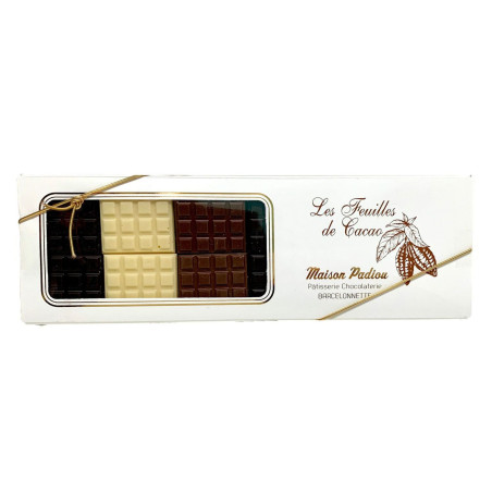 60 Mini tablettes assorties Chocolats noir, lait et blanc