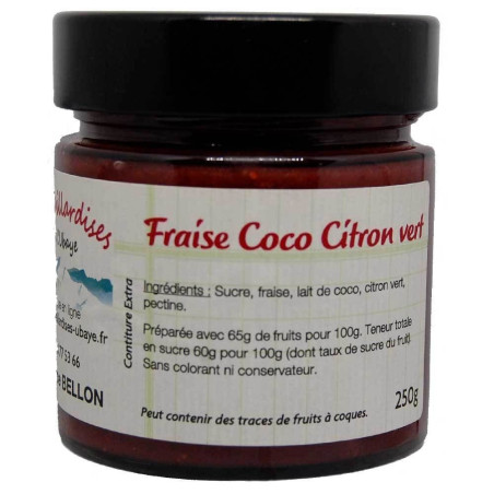 CONFITURE FRAISE COCO CITRON VERT